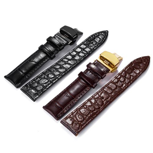 Wholesale Genuine Leather Watch Strap Crocodile Texture Cowhide Pin Buckle 12 14 16 18 19 20 21 22 24 mm Watch Band Accessories (ZPB-582)