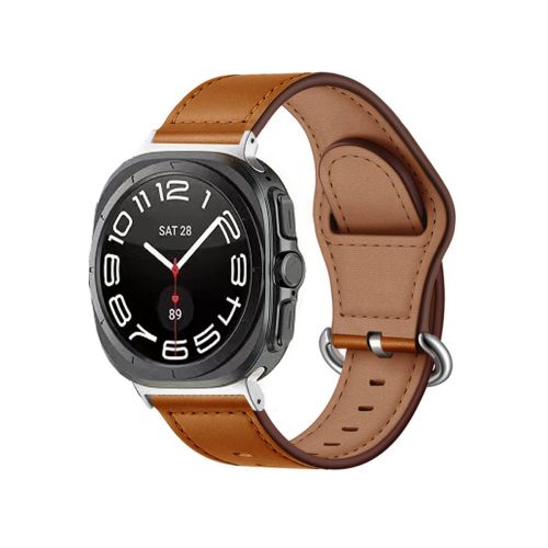 New Classic Genuine Leather Watch Strap For Samsung Galaxy Watch 7 Ultra 47mm Watch Band (ZPB-541)