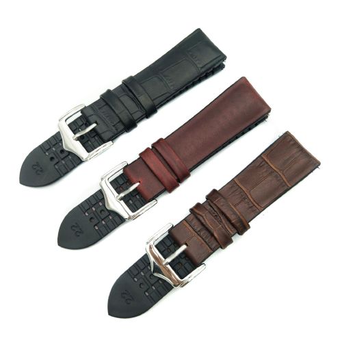 18mm 20mm 22mm Silicone Genuine Leather Watch Strap (ZPB-561)