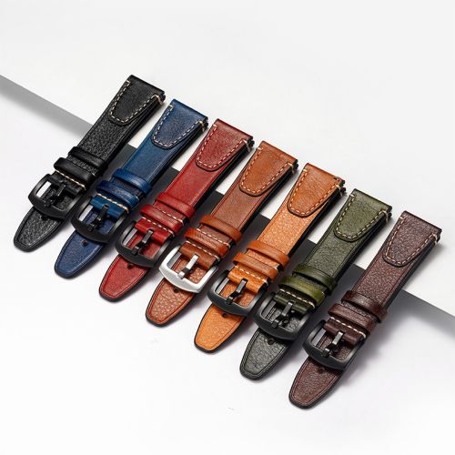 20mm 22mm Vintage Genuine Leather Watch Band Quick Release Men Women Universal Replacement Strap For Omega Watch Accessories (ZPB-478)