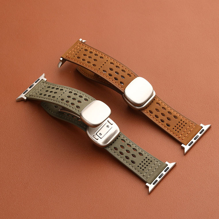 Magnetic Clasp Upgrade for Apple Leather Watch Bands: Secure Comfort Meets Style